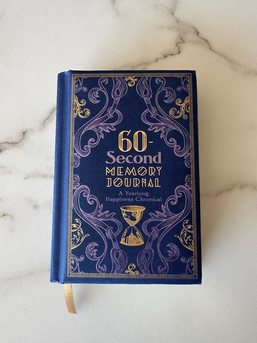 60-Second Memory Journal - Navy and Gold Hardcover